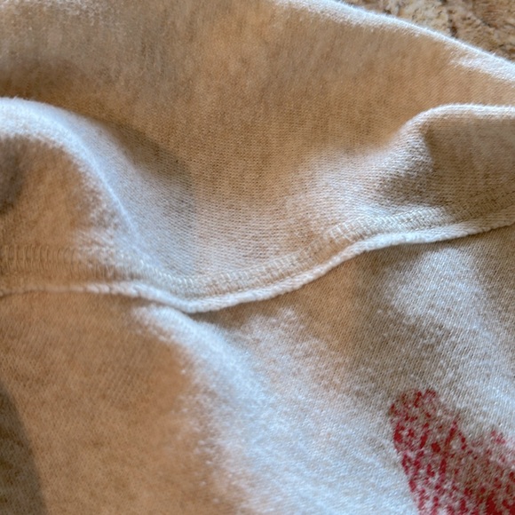 Billabong Women's Cream Pull On Graphic Hoodie Front Pockets Size Small GUC - Picture 5 of 5